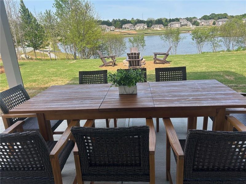Exterior details and patio area of a home in Sierra Lake, Cumming (Image 3).