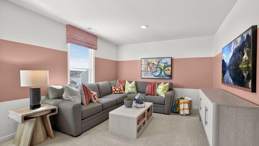 Representative furnished interior of a home built from the Hartwell by D.R. Horton in The Manors at Swift Creek Farm, Clayton (Image 19).