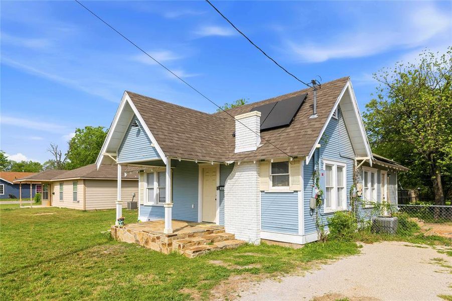 Exterior details and patio area of a home in , Brownwood (Image 19). Exterior details and patio area of a home in , Brownwood (Image 19).