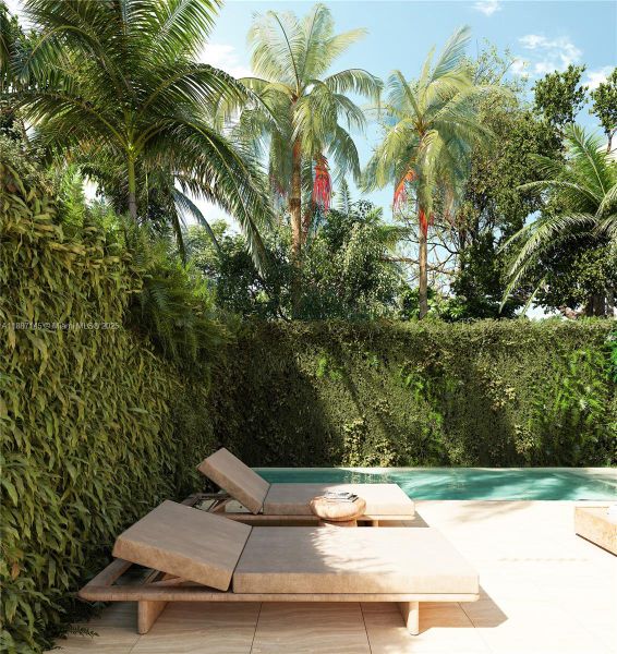 Exterior details and patio area of a home in , Miami (Image 32). Exterior details and patio area of a home in , Miami (Image 32).