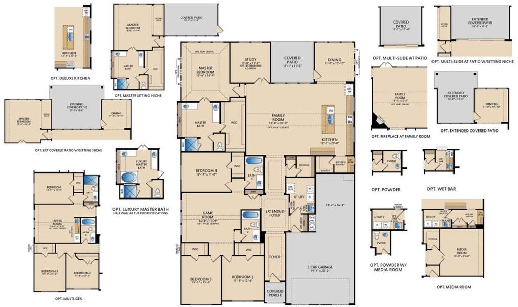 2D floor plan layout for the Brighton by Pacesetter Homes in Nelson Lake, Rockwall, TX (Image 4). 2D floor plan layout for the Brighton by Pacesetter Homes in Nelson Lake, Rockwall, TX (Image 4).