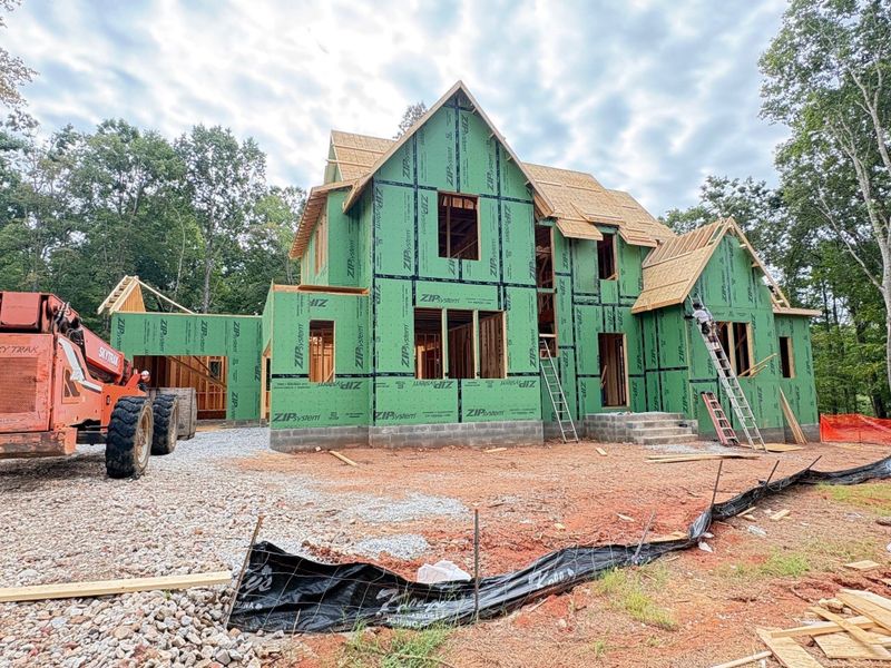 In-progress construction of a new home in Blanton's Grove, Wake Forest, NC (Image 4). In-progress construction of a new home in Blanton's Grove, Wake Forest, NC (Image 4).