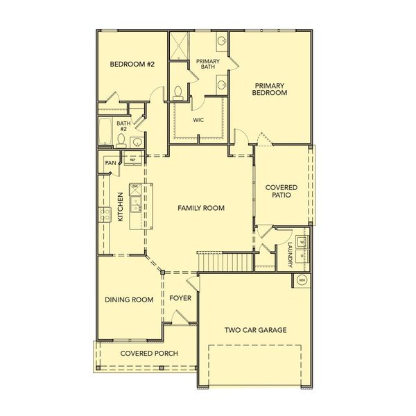 2D floor plan layout for the Cedar by Kerley Family Homes in Pevensie Manor, Powder Springs, GA (Image 3).