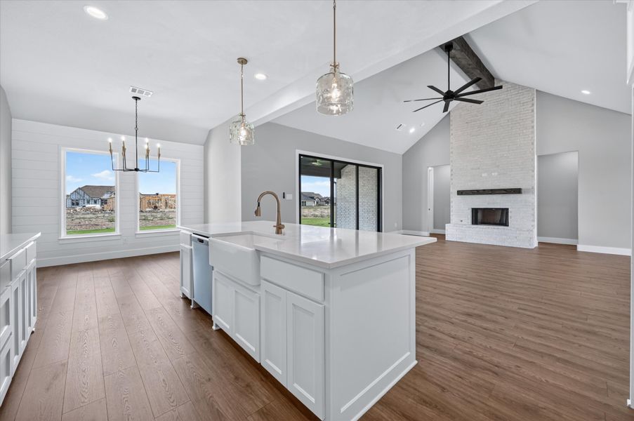 Furnished interior view inside a new home in Paloma Ranches, Justin (Image 6).