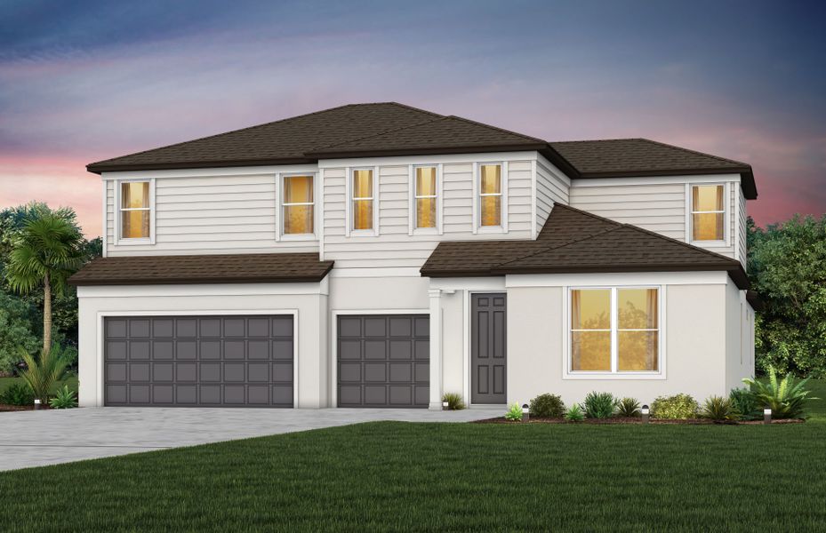 Representative exterior photo of a completed home built from the Merlot Grand by Pulte Homes in Riverwood, Zephyrhills, FL (Image 19).