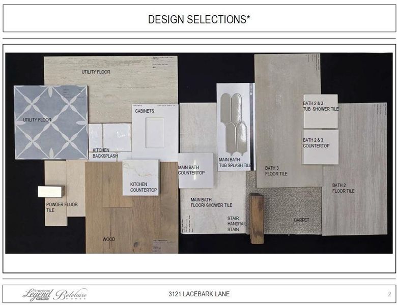Representative photo of design selections for 3121 Lacebark