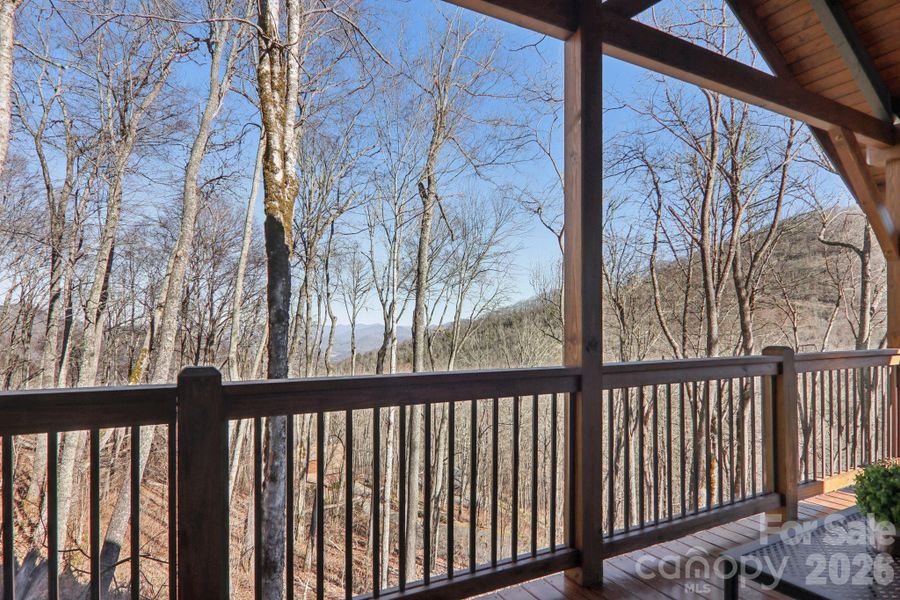 Exterior details and patio area of a home in , Maggie Valley (Image 26).