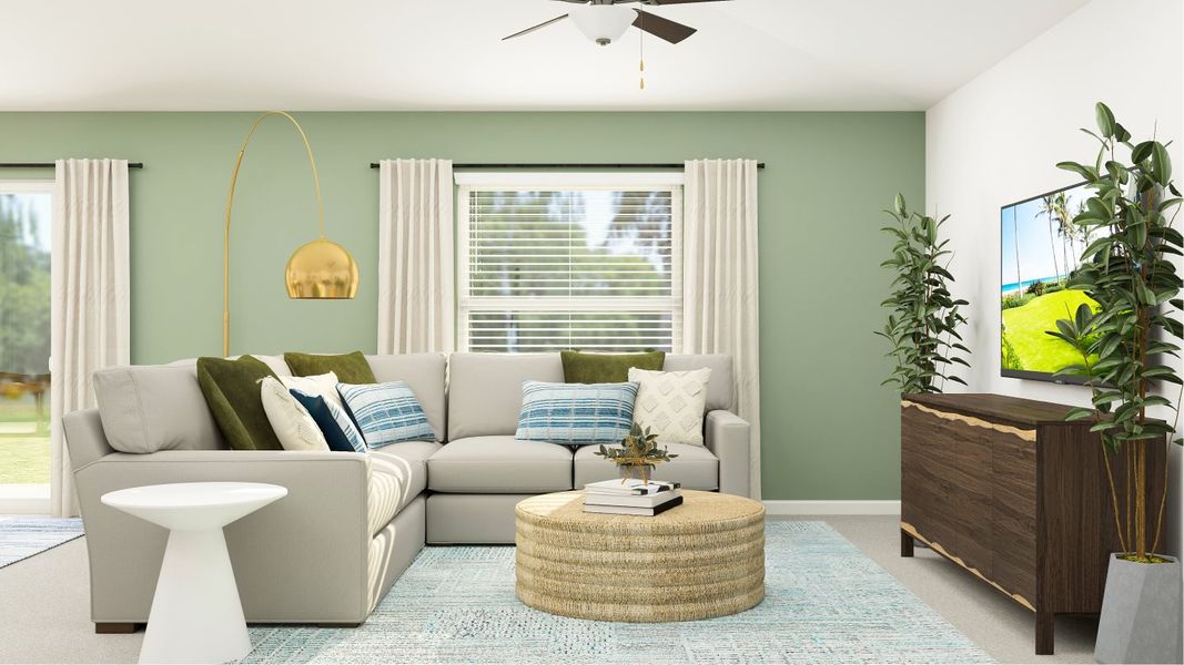 Dover plan family room