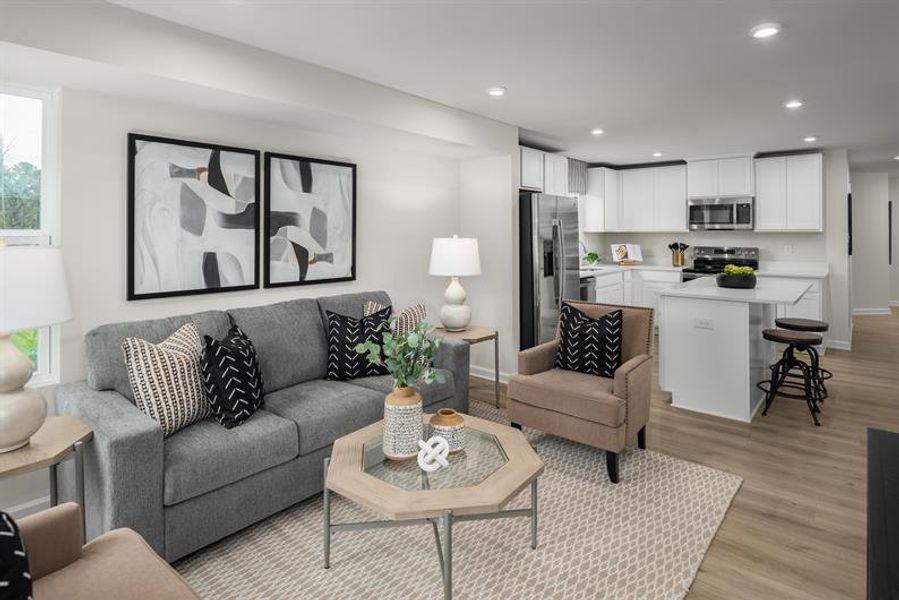 Furnished interior view inside a new home in Highland Park Condos, White House (Image 7).
