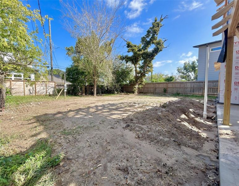 Impressive Backyard Depth of 56 Feet. Construction Photo as of 10-27-2025 Impressive Backyard Depth of 56 Feet. Construction Photo as of 10-27-2025