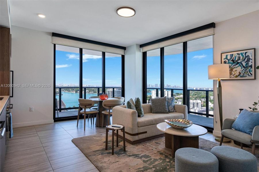 Furnished interior view inside a new home in , Miami Beach (Image 8).