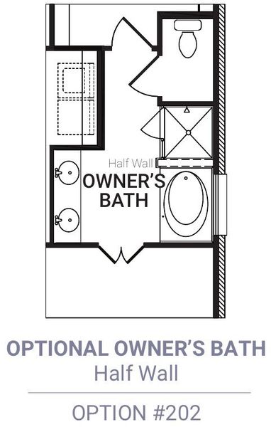 Master Bath – Tub Shower 1/2 Wall Master Bath – Tub Shower 1/2 Wall
