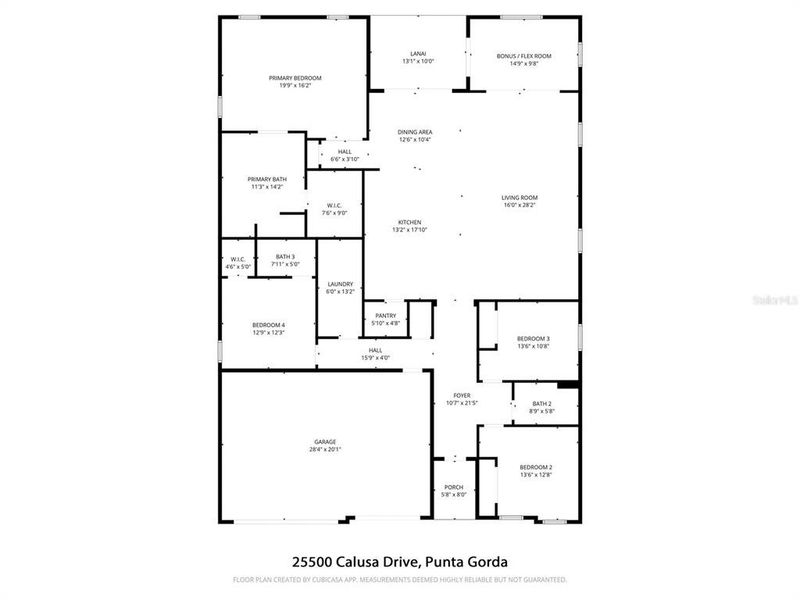 2D floor plan layout of this home in Heritage Station, Punta Gorda, FL (Image 5).