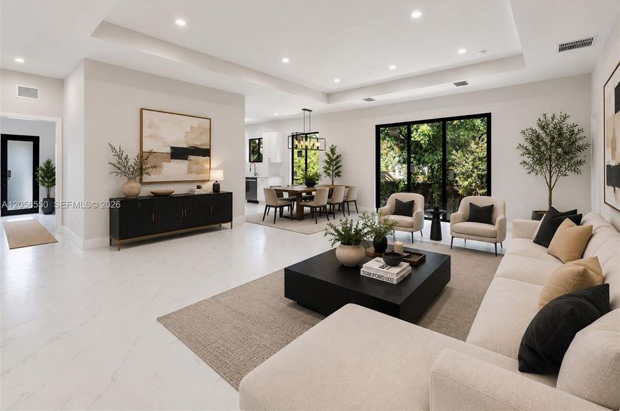 Furnished interior view inside a new home in , Fort Lauderdale (Image 6). Furnished interior view inside a new home in , Fort Lauderdale (Image 6).