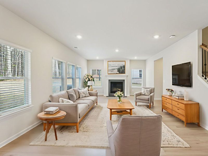 Furnished interior view inside a new home in Westmont Preserve, Powder Springs (Image 3).