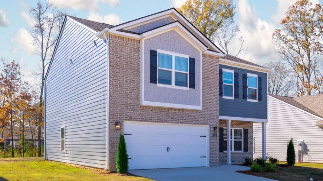 Front exterior of a new home in Fairview Hills, Cleveland, TN, highlighting curb appeal (Image 20).