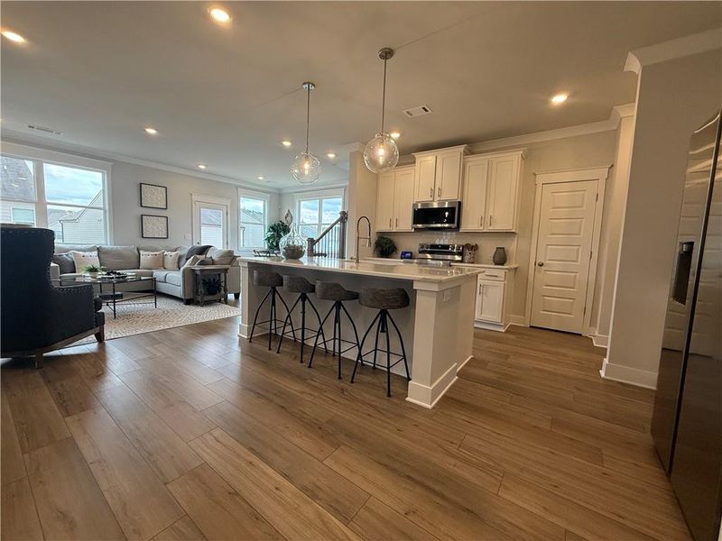 Furnished interior view inside a new home in The Towns at Auburn Station West, Auburn (Image 3).