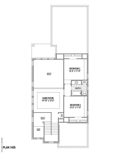Plan 1458 2nd Floor Plan 1458 2nd Floor