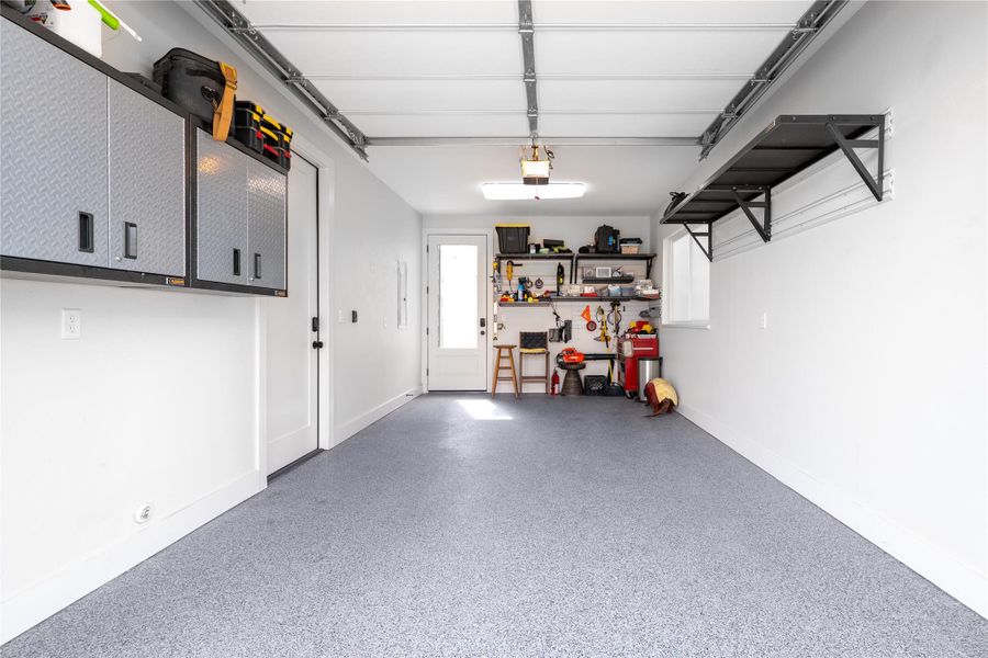 Finished garage