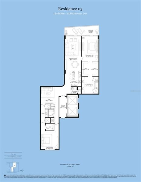 2D floor plan layout of this home in The Ritz-Carlton Residences, Tampa, FL (Image 2). 2D floor plan layout of this home in The Ritz-Carlton Residences, Tampa, FL (Image 2).
