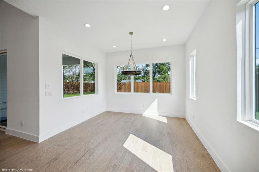 Casual dining room off of the kitchen