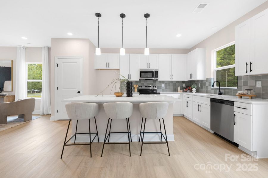 Furnished interior view inside a new home in , Charlotte (Image 8).