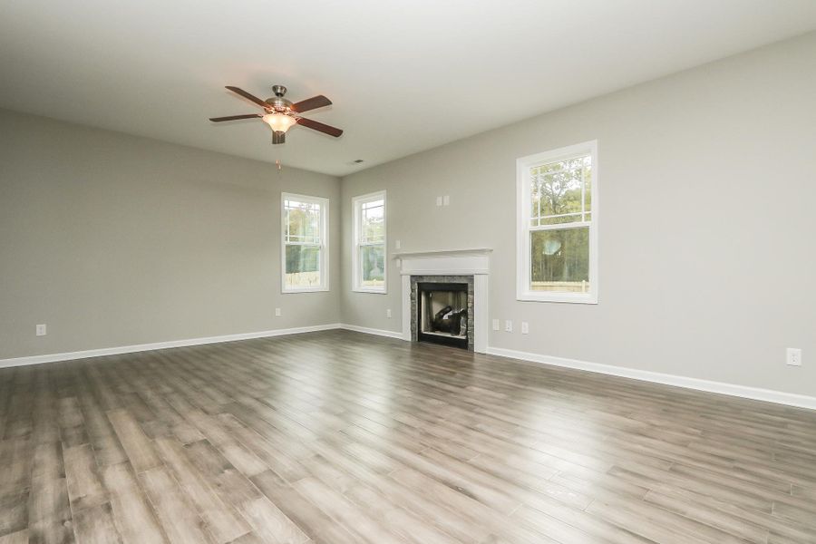 Representative unfurnished interior of a home built from the Palmer Plus by RiverWILD Homes in Riverwood Ranch, Clayton (Image 20).
