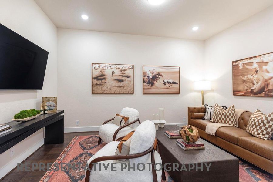 Furnished interior view inside a new home in Elyson, Katy (Image 8).