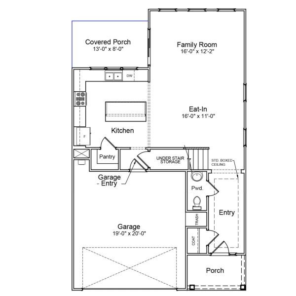 2D floor plan layout of this home in Renaissance at White Oak, Garner, NC (Image 2). 2D floor plan layout of this home in Renaissance at White Oak, Garner, NC (Image 2).