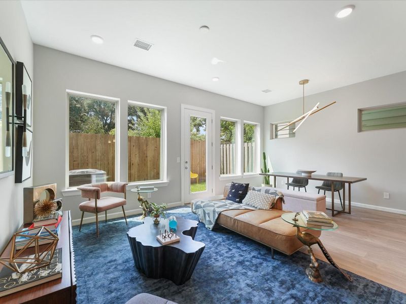 Furnished interior view inside a new home in , Houston (Image 6). Furnished interior view inside a new home in , Houston (Image 6).