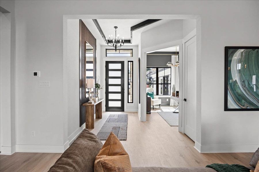 Furnished interior view inside a new home in Sweetwater, Austin (Image 32).