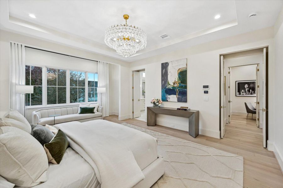 View of the adjacent office nook from primary bedroom. View of the adjacent office nook from primary bedroom.