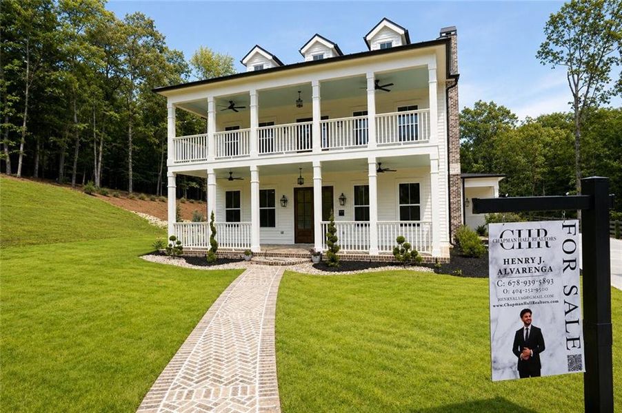 Front exterior of a new home in , Dacula, GA, highlighting curb appeal (Image 27). Front exterior of a new home in , Dacula, GA, highlighting curb appeal (Image 27).