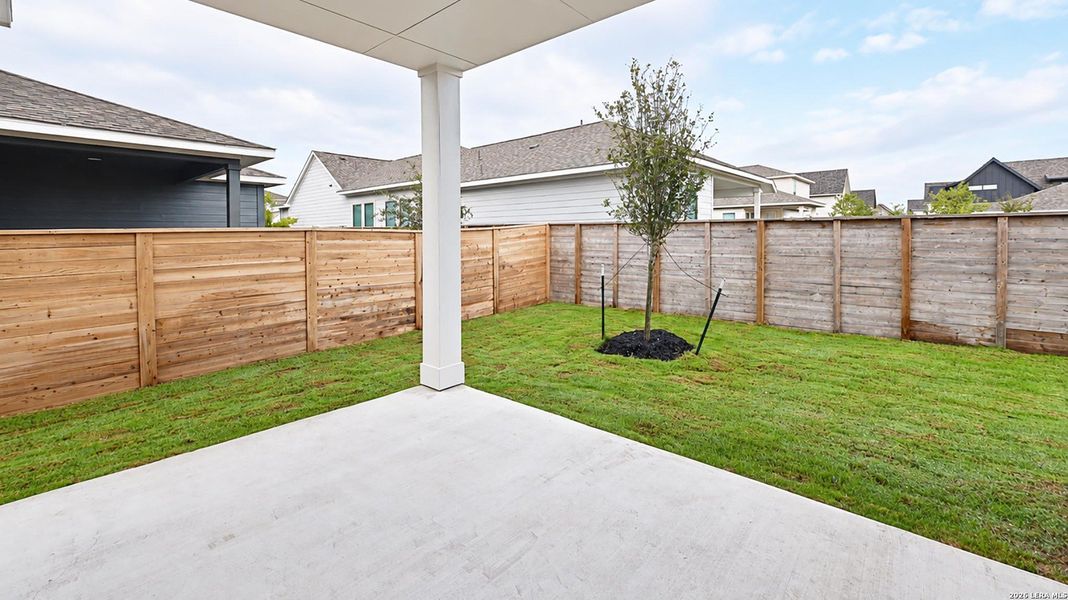 Exterior details and patio area of a home in Solms Landing, New Braunfels (Image 3).