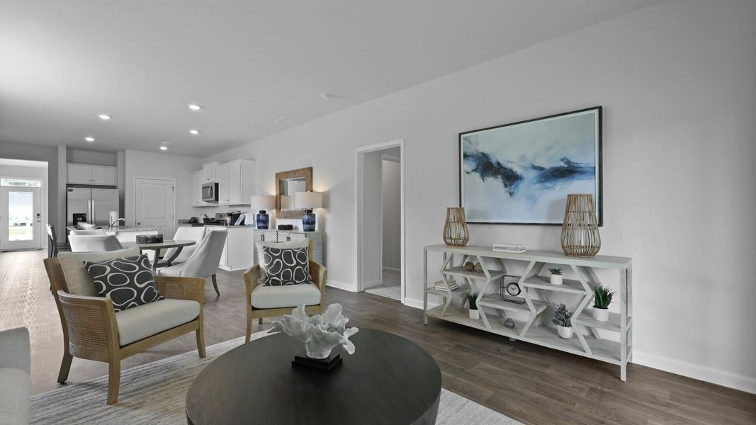 Furnished interior view inside a new home in Pine Hills at Cane Bay, Summerville (Image 31). Furnished interior view inside a new home in Pine Hills at Cane Bay, Summerville (Image 31).