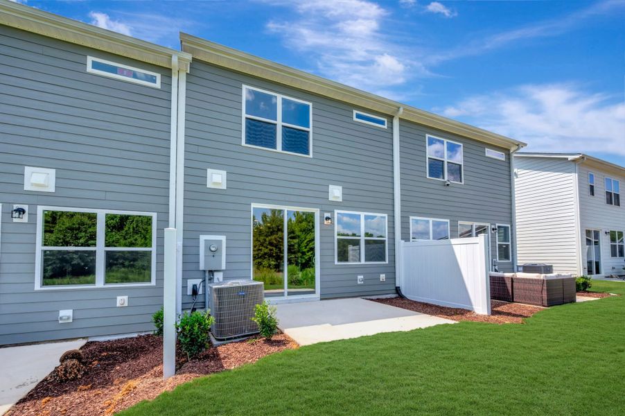 Exterior details and patio area of a home in Vaughan Farms, Angier (Image 3).