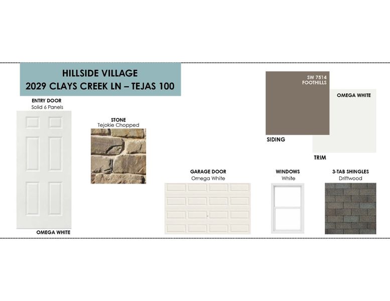Sample of building materials used in homes in Hillside Village, Temple (Image 3). Sample of building materials used in homes in Hillside Village, Temple (Image 3).