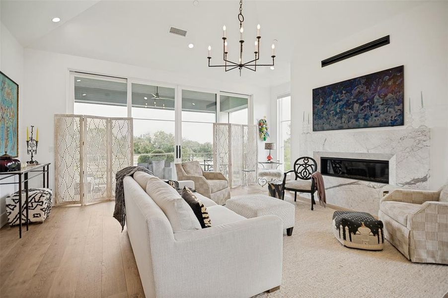 Furnished interior view inside a new home in The Residences, Irving (Image 4).