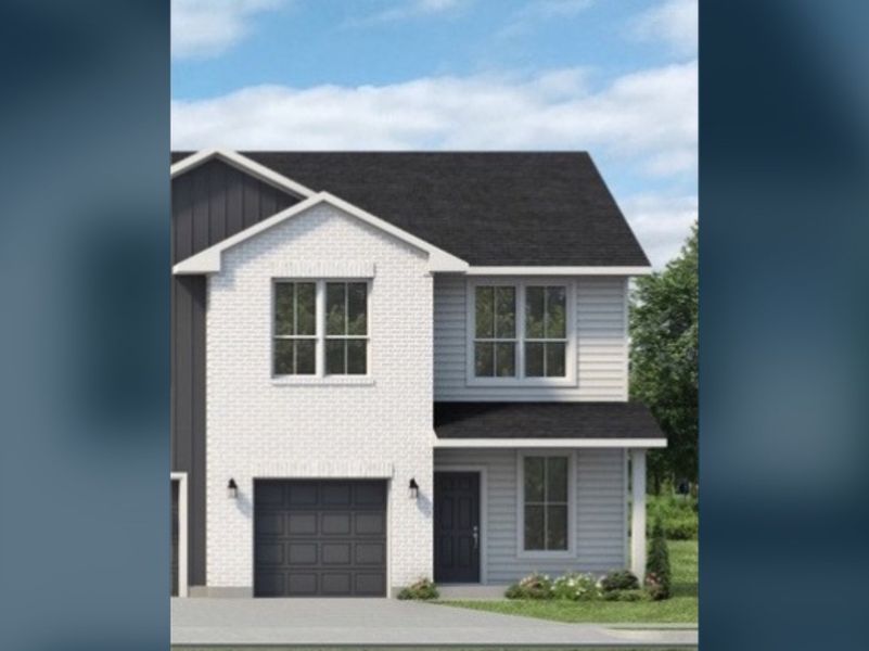 Representative exterior photo of a completed home built from the The 1340 by Stylecraft Builders in Townhomes at Yaupon Trails, Bryan, TX (Image 6). Representative exterior photo of a completed home built from the The 1340 by Stylecraft Builders in Townhomes at Yaupon Trails, Bryan, TX (Image 6).