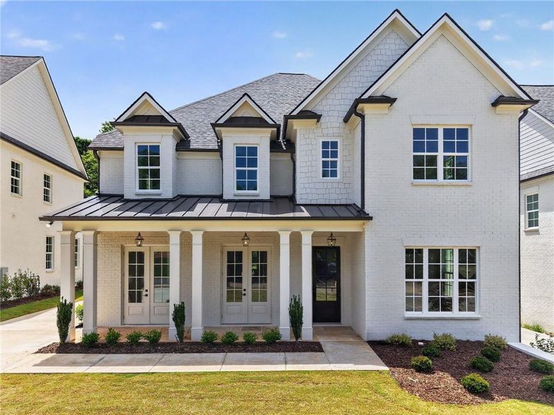 Front exterior of a new home in , Suwanee, GA, highlighting curb appeal (Image 30).