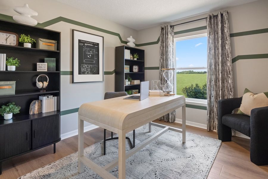 Representative furnished interior of a home built from the 1707 Modeled by KB Home in Canoe Creek Reserve III, St. Cloud (Image 11). Representative furnished interior of a home built from the 1707 Modeled by KB Home in Canoe Creek Reserve III, St. Cloud (Image 11).