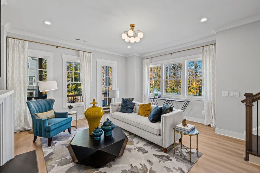 Representative furnished interior of a home built from the The Kingsley by JW Collection in Devin's Shire, Kennesaw (Image 11). Representative furnished interior of a home built from the The Kingsley by JW Collection in Devin's Shire, Kennesaw (Image 11).