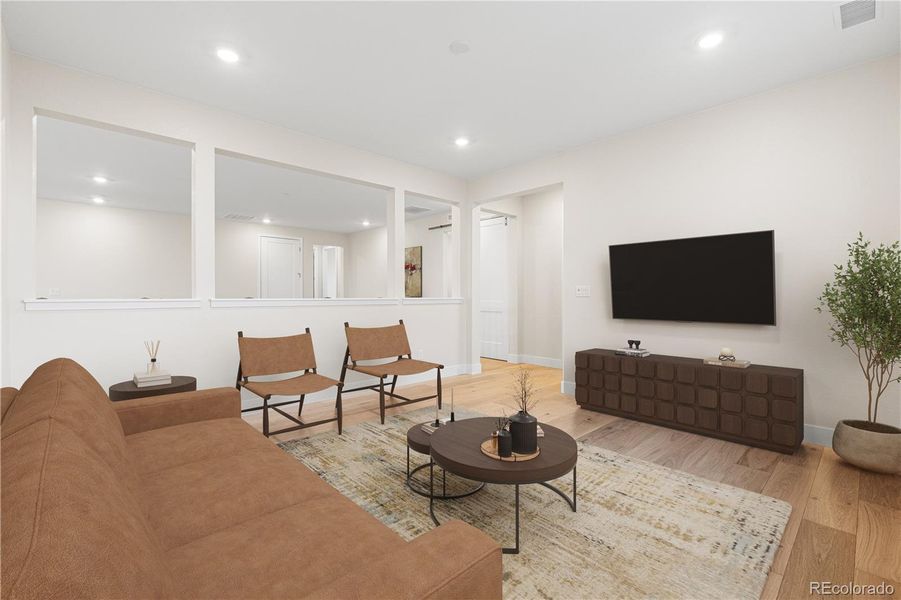 Furnished interior view inside a new home in Luxe at The Canyons, Castle Pines (Image 9).
