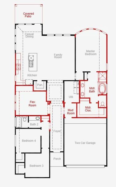 2D floor plan layout of this home in Escondido, Magnolia, TX (Image 2). 2D floor plan layout of this home in Escondido, Magnolia, TX (Image 2).