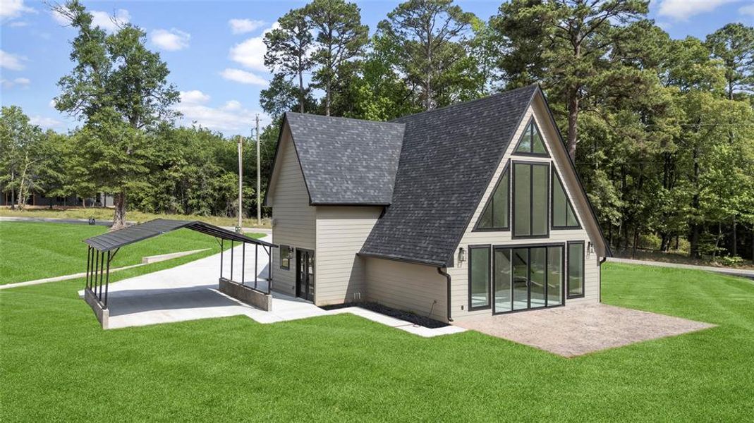 Front exterior of a new home in , Mineola, TX, highlighting curb appeal (Image 25).