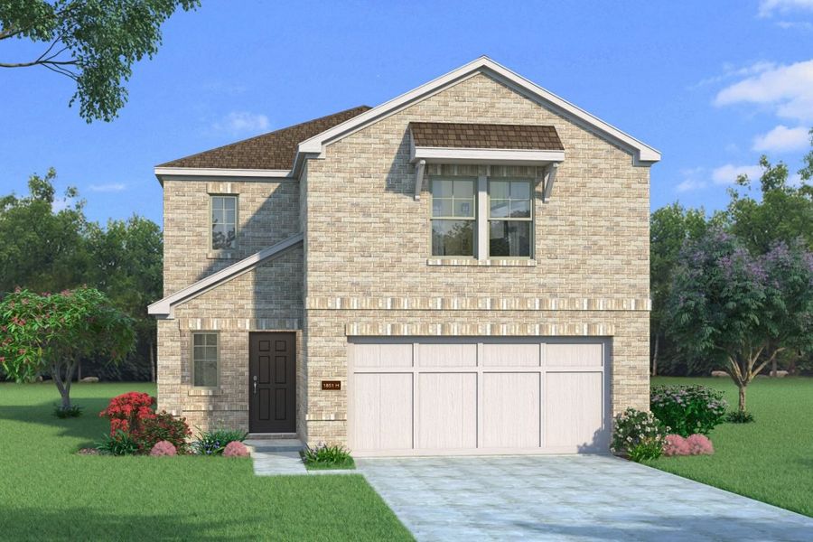 Representative exterior photo of a completed home built from the Montgomery Colony At Pinehurst by Brohn Homes in Colony at Pinehurst, Pinehurst, TX (Image 13).