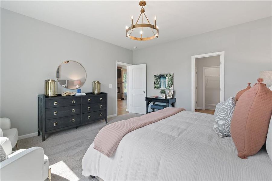 Furnished interior view inside a new home in Enclave at Evergreen, Fairburn (Image 31).