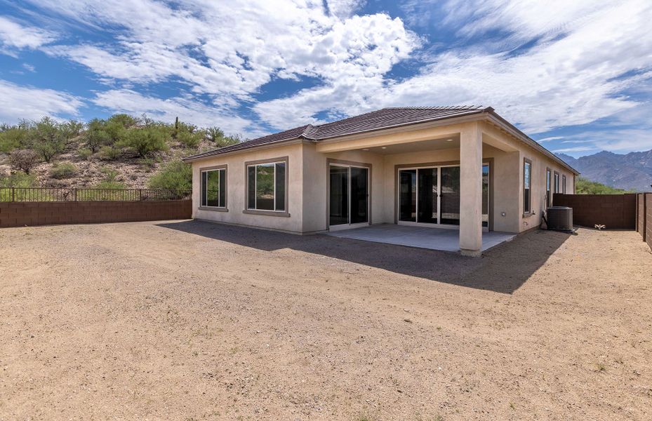 Exterior details and patio area of a home in Vistoso Canyon Estates, Oro Valley (Image 2). Exterior details and patio area of a home in Vistoso Canyon Estates, Oro Valley (Image 2).