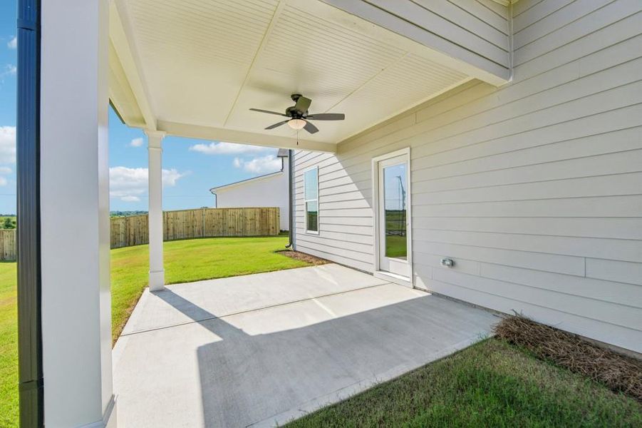 Exterior details and patio area of a home in Sutton’s Landing, Statham (Image 29).