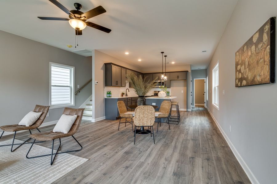 Representative furnished interior of a home built from the Gayle by Parkside Builders in The Parks of Mill Town, Chattanooga (Image 6).